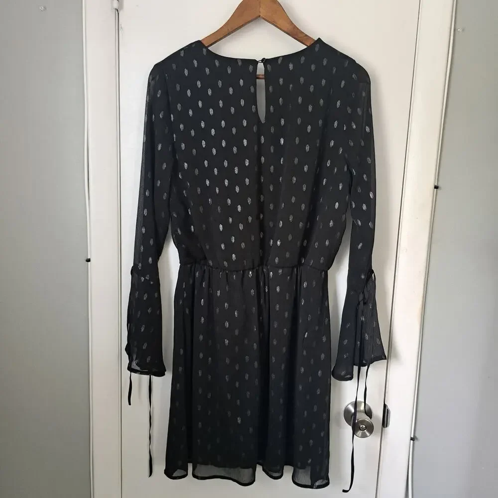 As U Wish Black and Sliver Knee Length Party Dress Women's Large - Picture 2 of 8